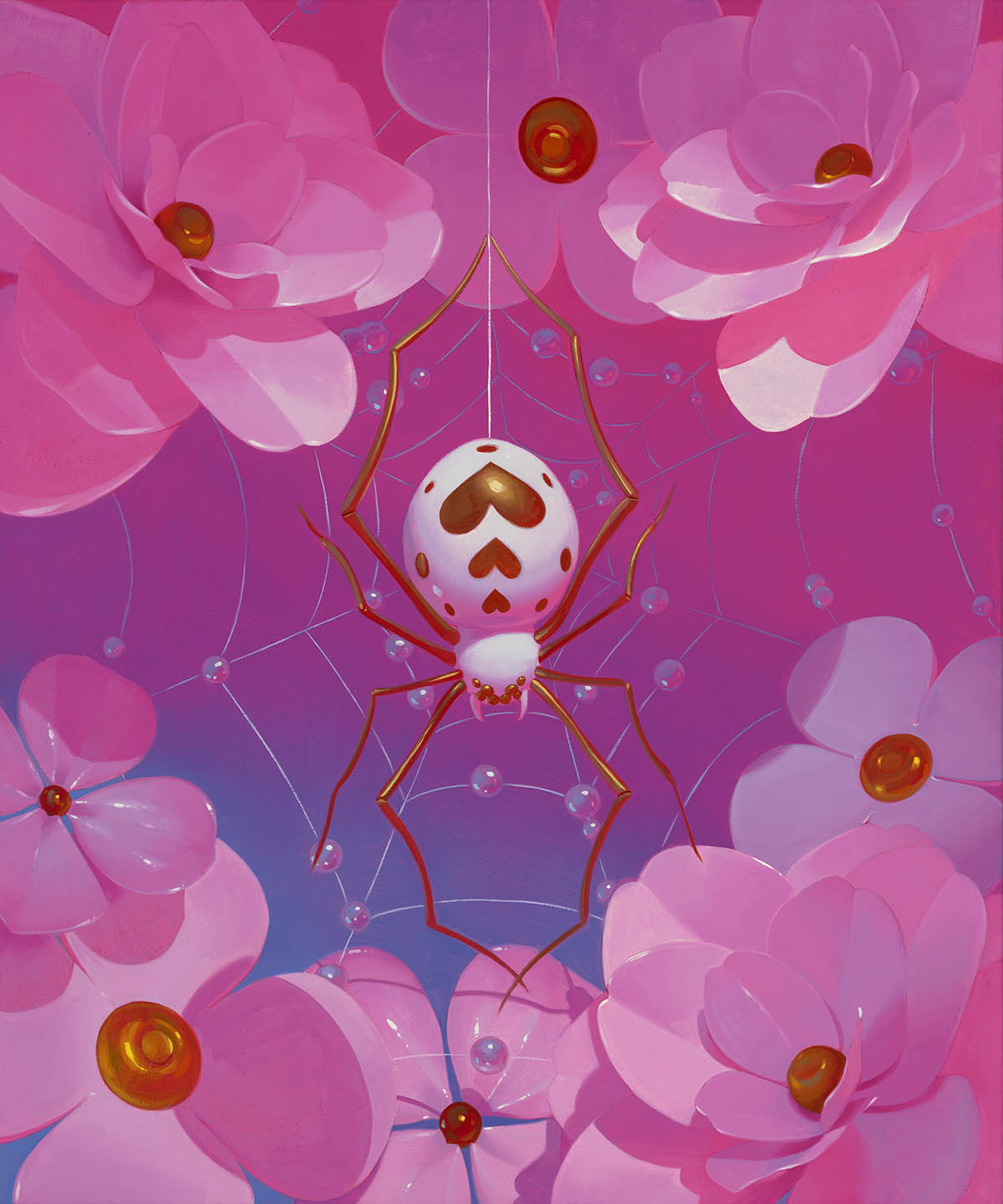 Megan Ellen MacDonald - Hanging By A Thread - surreal painting