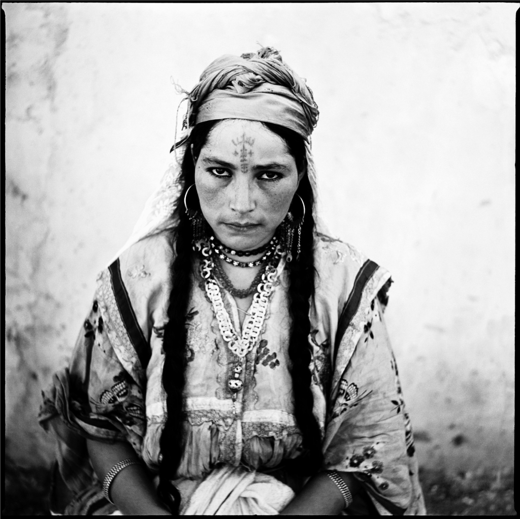 North Africa woman with traditional tattoos.