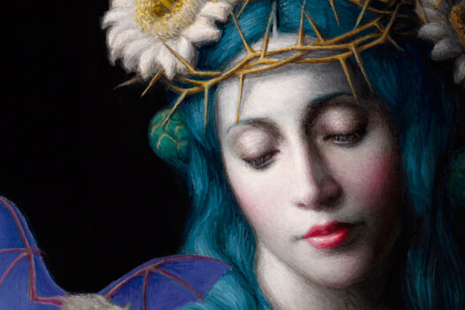 "Offering" by Chie Yoshii - A part of "Brink" art exhibition for the benefit of The Audubon Society of Portland at Antler Gallery - Online preview and article by beautiful bizarre magazine, an Australian boutique art publication, new contemporary art