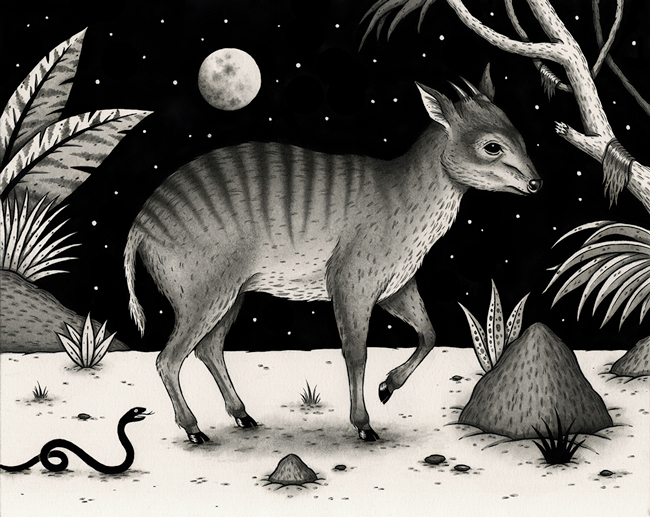 "Zebraduiker" by Jon MacNair - On view at Antler Gallery as a part of "Brink" - an art exhibition for the benefit of The Audubon Society of Portland