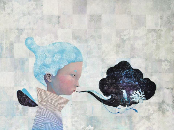 Left Off by Yoskay Yamamoto @ Baker Hesseldenz - 1st Annual Spring Group Exhibition 2015 - preview by beautiful bizarre art