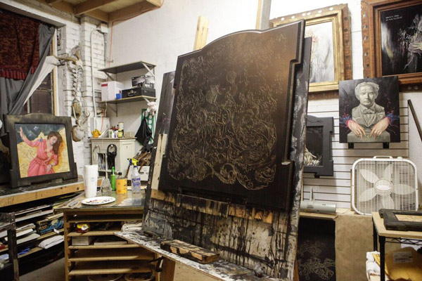 Inside Paul Romano's Studio - via beautiful.bizarre