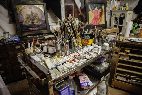 Inside Paul Romano's Studio - via beautiful.bizarre