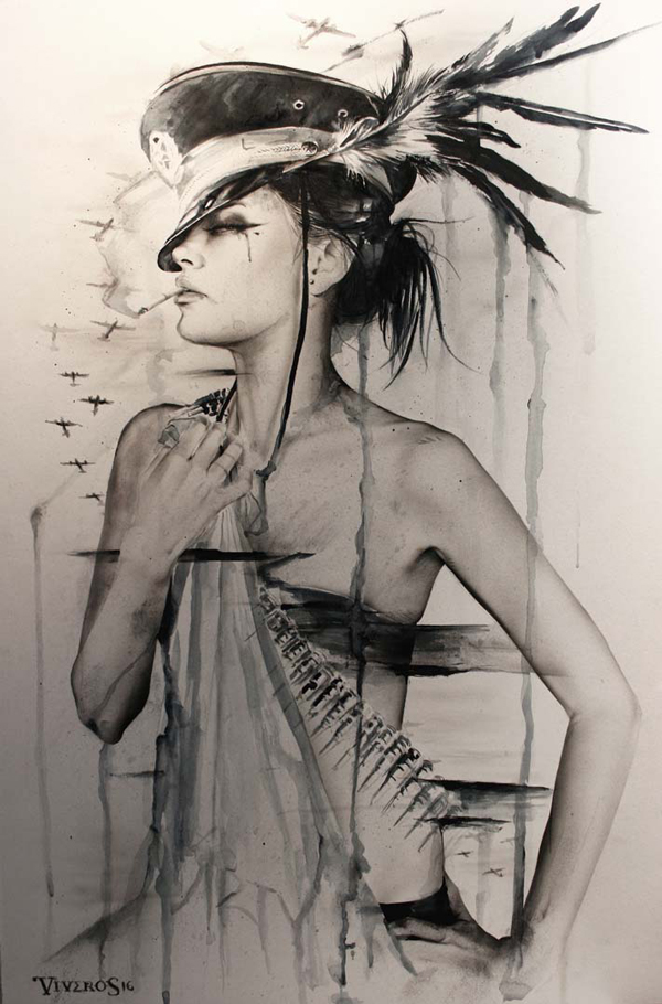 Brian Viveros, 'Warzone' @ Haven Gallery, Long Island, New York - via Beautiful Bizarre