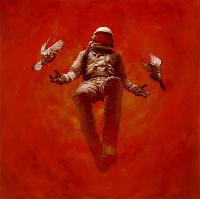 Jeremy Geddes surreal realism astronaut painting 