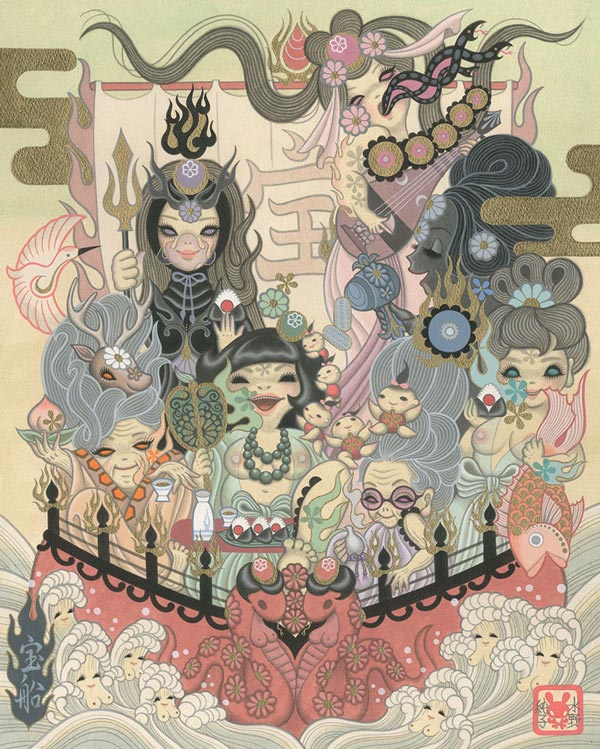 Junko Mizuno: "Takarabune" at Gallery Nucleus - via beautiful.bizarre