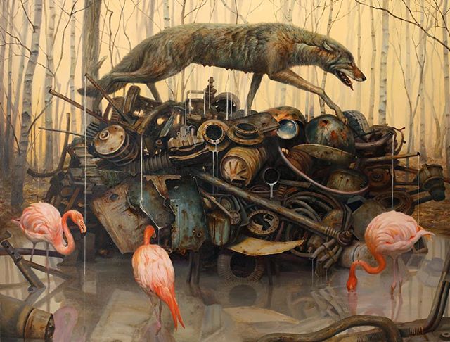 Martin Wittfooth surreal animal nature painting 