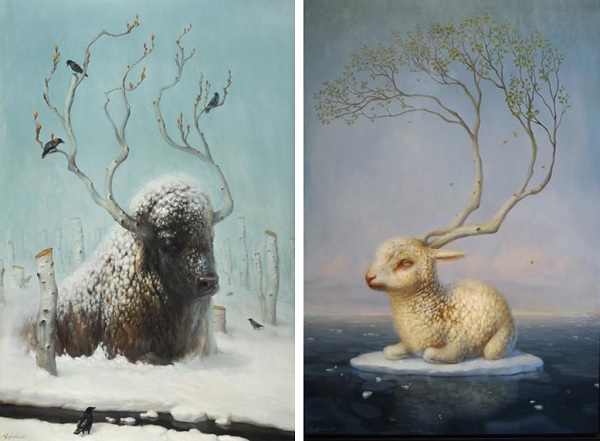 Martin Wittfooth surreal animal painting 