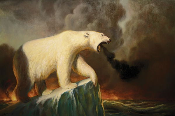Martin Wittfooth polar bear painting 