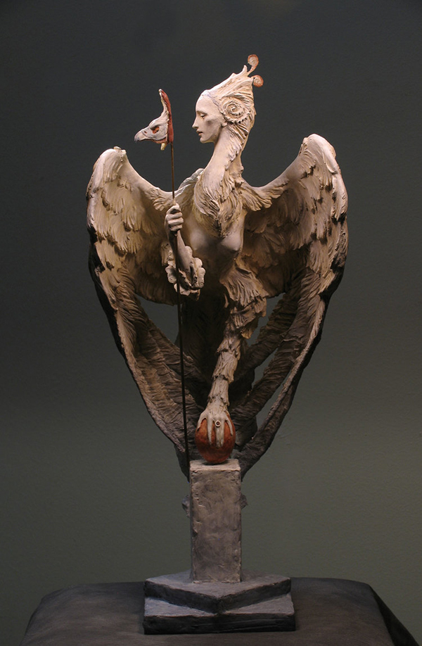 Forest Rogers surreal winged sculpture 