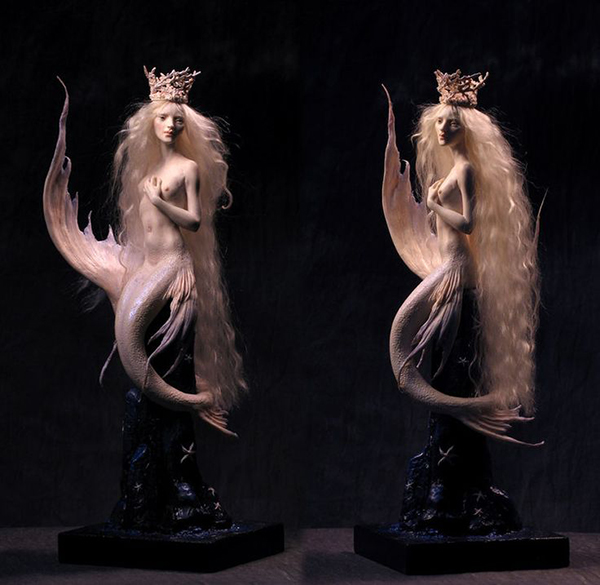 Forest Rogers surreal mermaid sculpture 