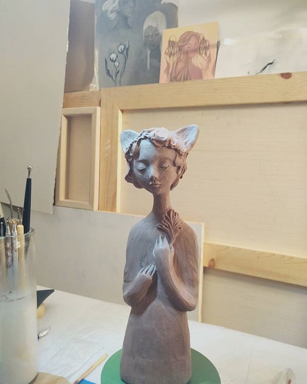 Amy Sol work in progress sculpture