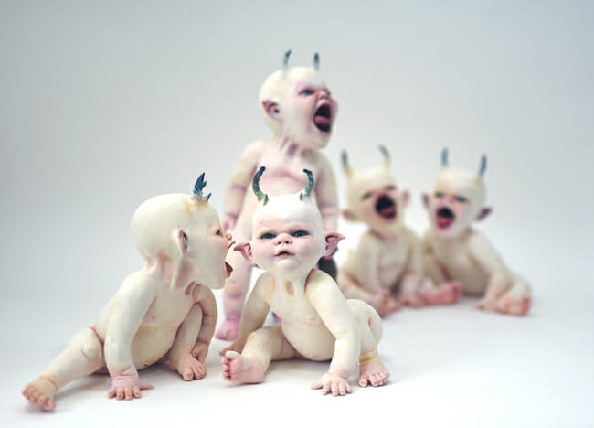 Ronit Baranga horned babies sculpture