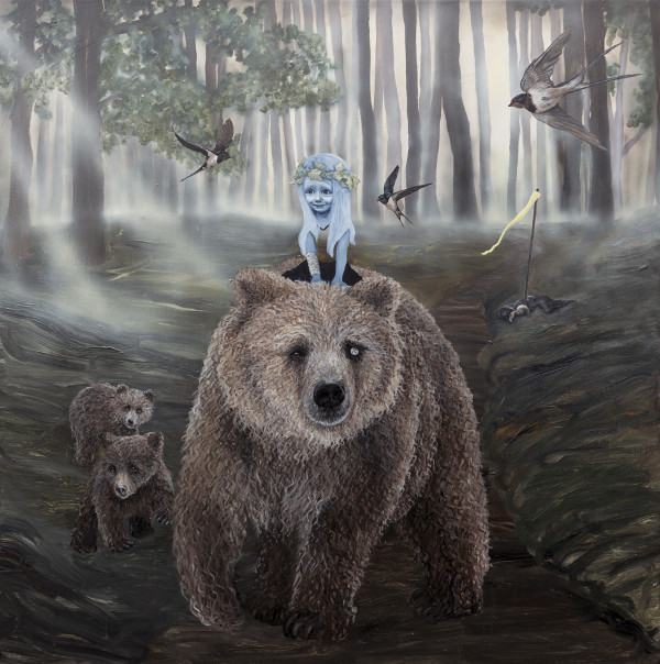 Anne Juul Christophersen nature surrealism bear and girl