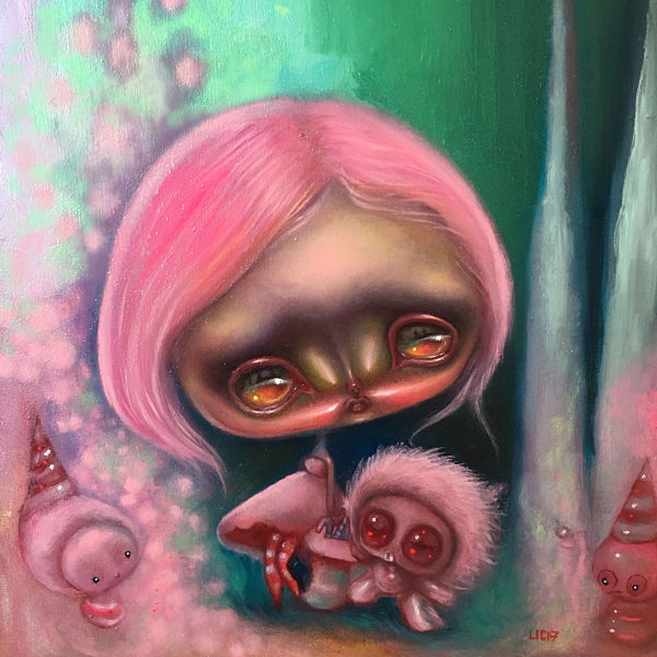 Opal Unicorn pink alienbots in a candyland
