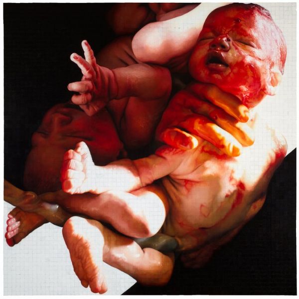 Robin Eley hyperrealistic painting infant babies