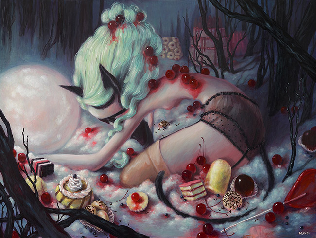 Brandi Milne Cat woman among candy - What Advice Would You Give On How To Get Gallery Representation?