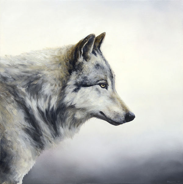 Brian Mashburn, "Blue Norther", wolf art