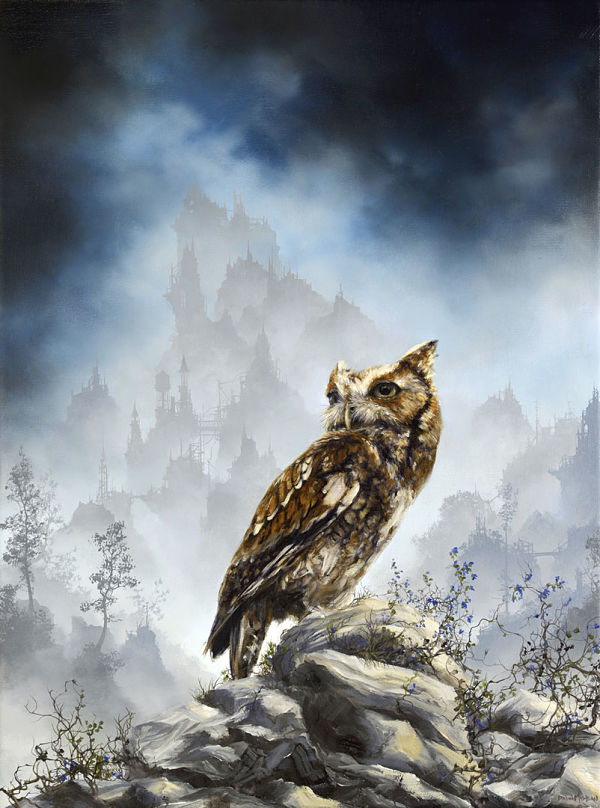 Brian Mashburn, "Red Morph Eastern Screech", owl painting 