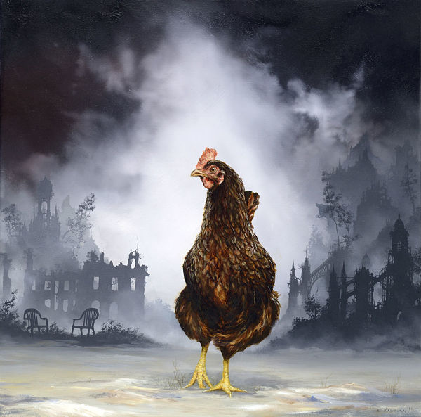 Brian Mashburn, "Lavonia", chicken painting 