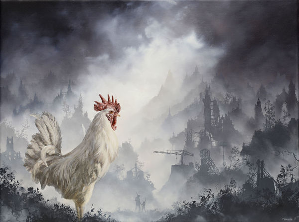 Brian Mashburn, "Leghorn", rooster painting 