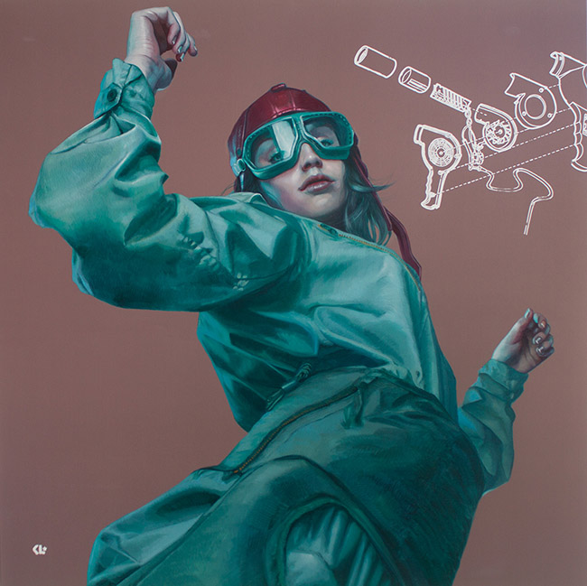 kathrin longhurst woman in flying goggles realism oil painting - What Are the 3 Main Do’s and Don’ts for Galleries When Working with Artists?