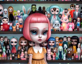 Mab Graves - pop surrealism doll painting