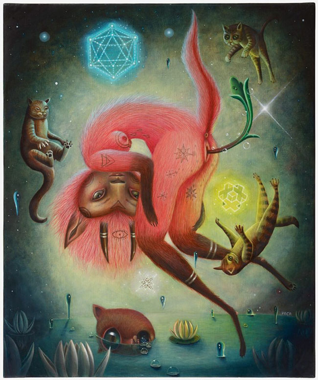 Peca pop surreal fantasy animal painting - How Did You Overcome Expectations to Create Work in Your Unique Style?