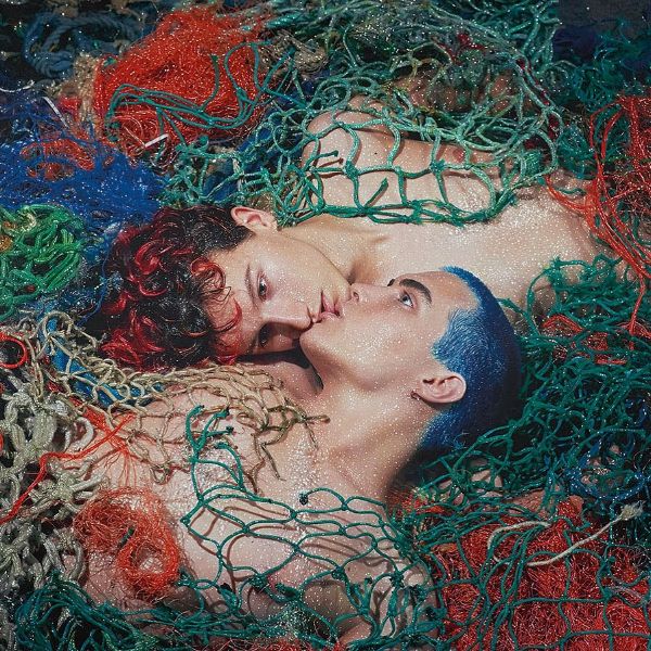 Pierre et Gilles Portrait Male Couple Tangled In Fishing Net