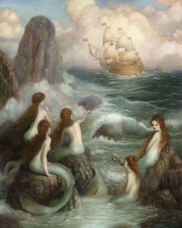 Annie Stegg Gerard painting - The Five Sisters