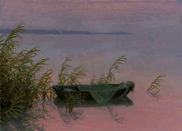 Aron Wiesenfeld girl in boat painting