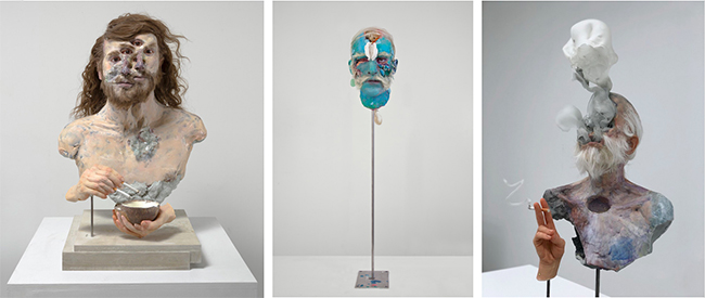 David Altmejd surreal portrait and figure sculptures 