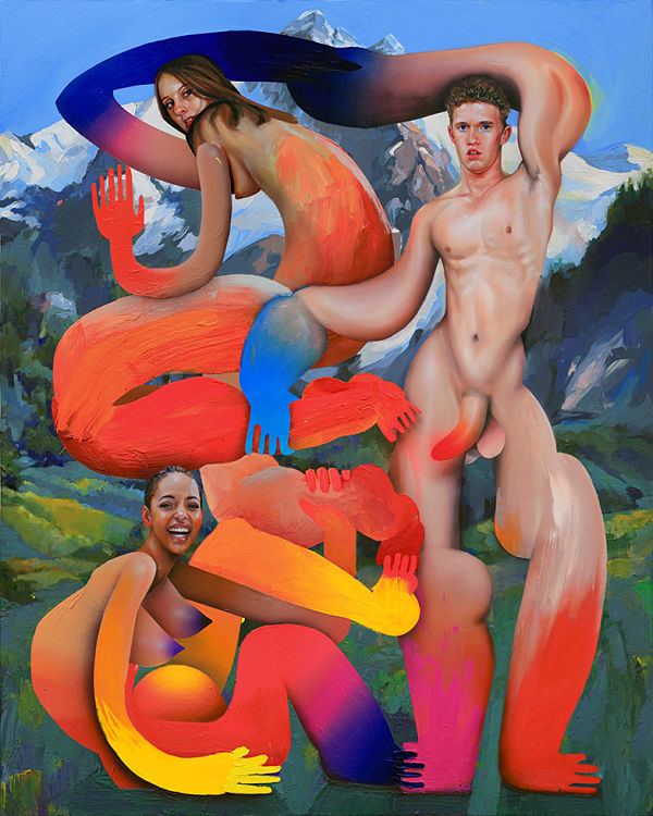 Erik Jones abstract nude painting 