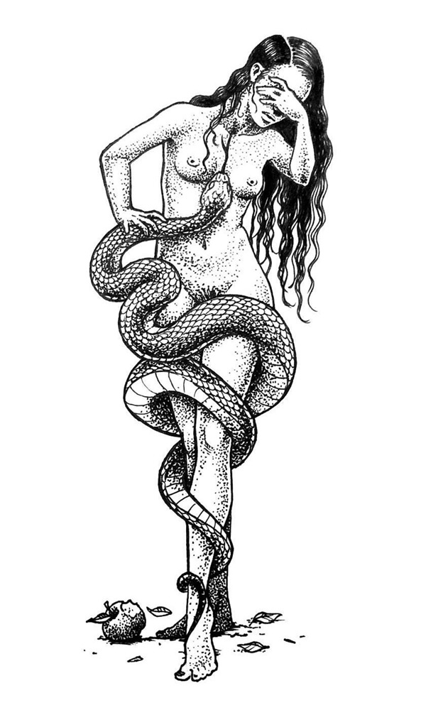 Eve Serpent illustration artist Nickas Serpentarius
