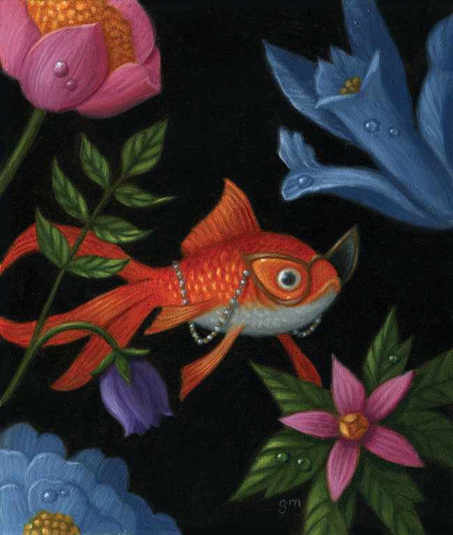 Gina Matarazzo Fabulous Fiona goldfish painting
