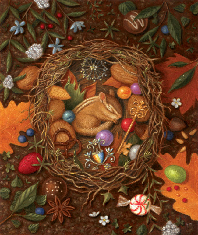 Gina Matarazzo sleeping nest painting