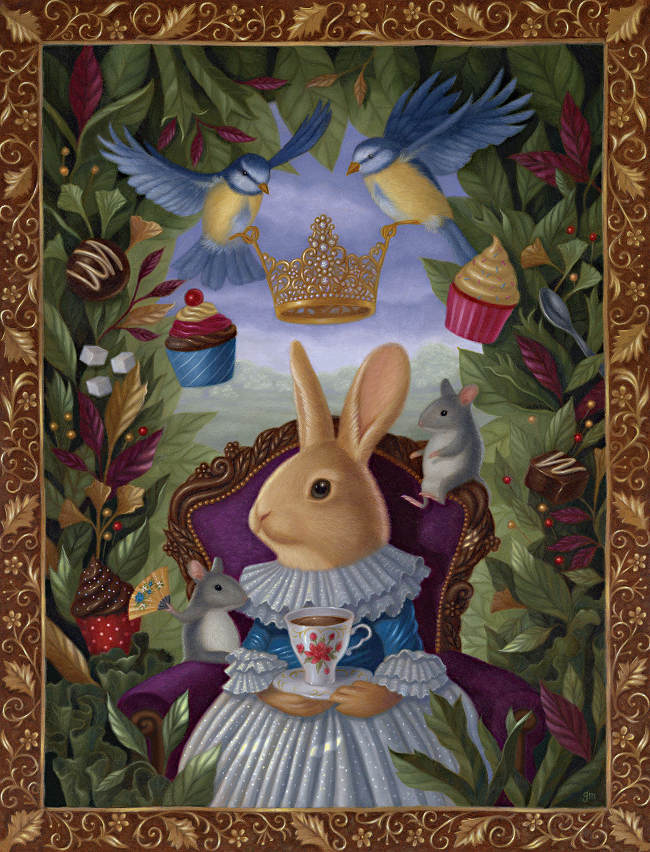 Gina Matarazzo tea rabbit painting