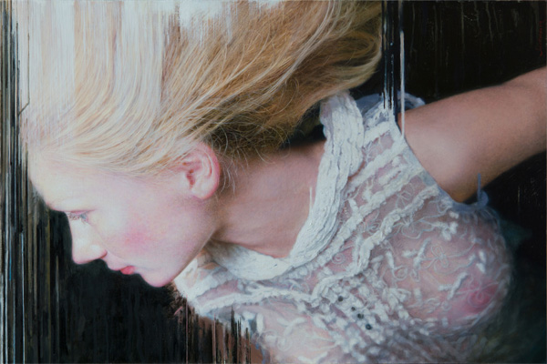 Viktoria Savenkova - Drop painting blonde girl realistic painting 