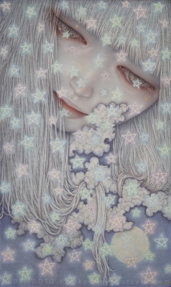Atsuko Goto surreal star girl painting