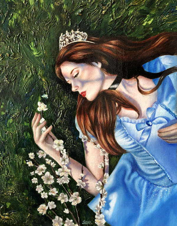 Jessica Libor Sleeping Beauty Awakening painting PoetsArtists exhibition 