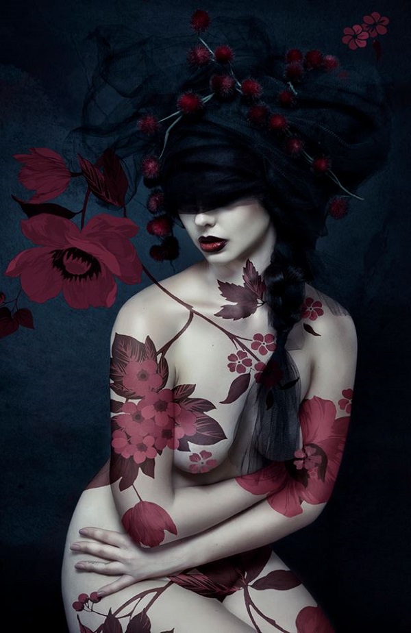 Lori Cicchini surreal flowers nude portrait photography 