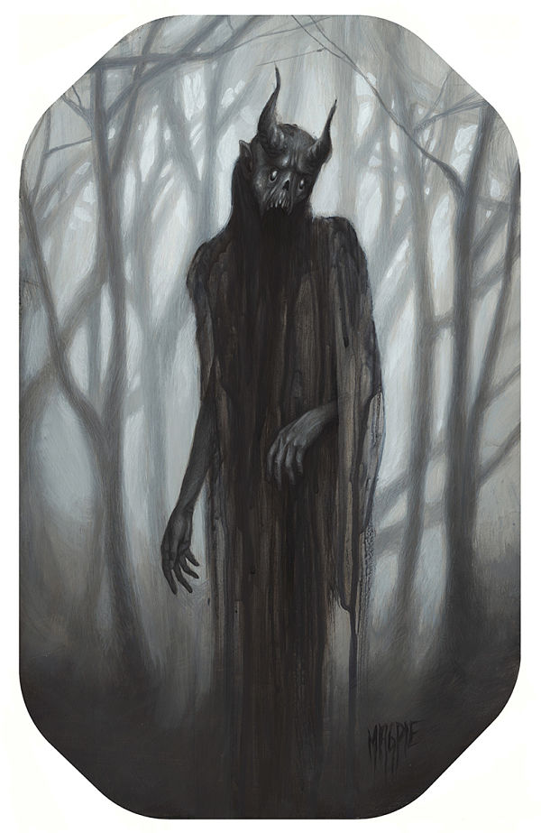 Meagan Magpie Rodgers Frigid dark art creature painting 