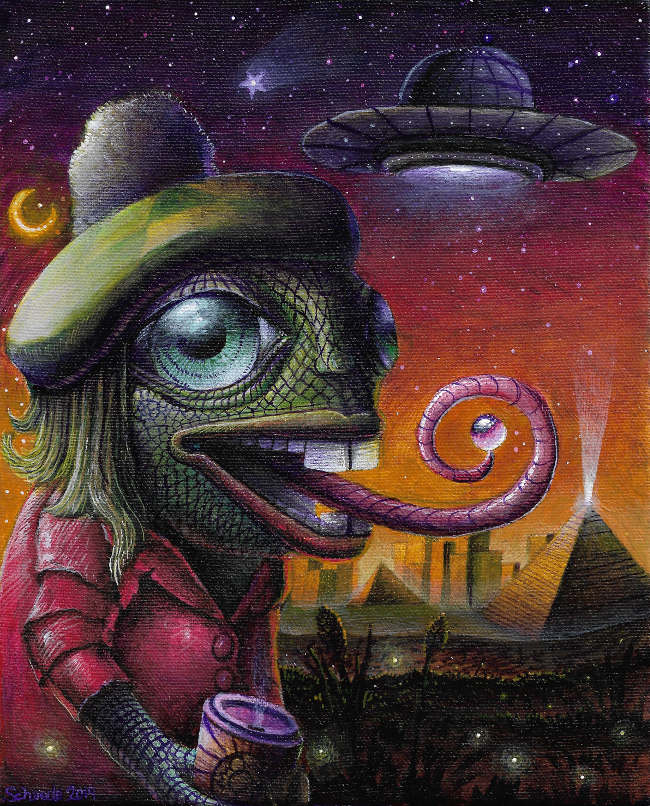 Ricky Schaede psychedelic reptile UFO