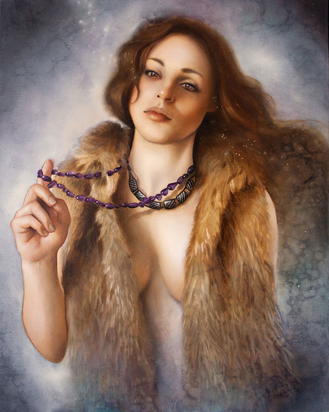 erica calardo painter broken spell necklace figurative art