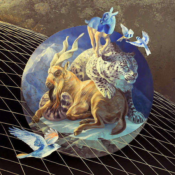 Alexis Kandra Life on Spaceship Earth surreal animal painting 