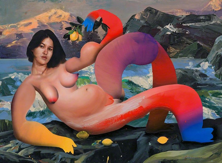 Erik Jones Pauline nude abstract painting