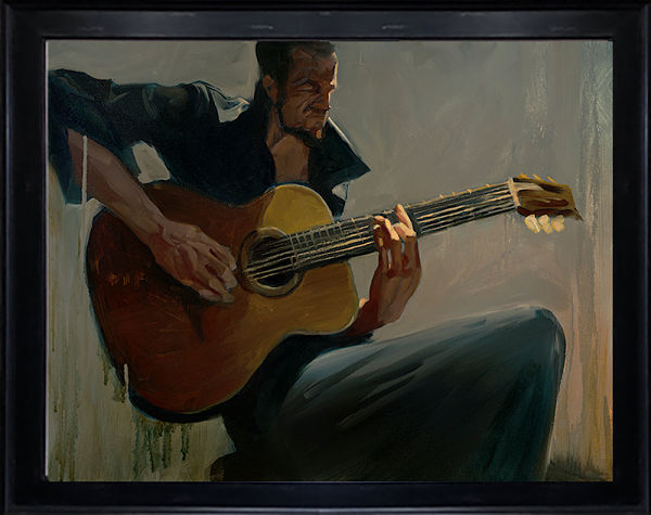 Gabe Leonard "Darkest of Night" Johnny Cash painting 