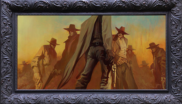 Gabe Leonard "No More bullshit" western painting 