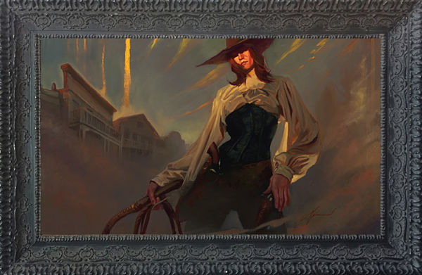 Gabe Leonard female outlaw "Redemption" painting 