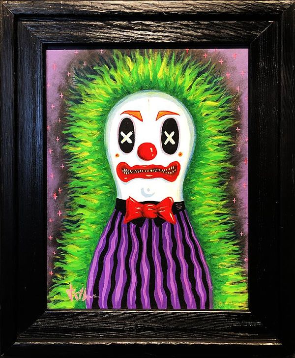 Jeremy Cross Circus Punk Clown dark art spookhaus painting 